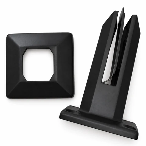 Black glass spigot on a white background